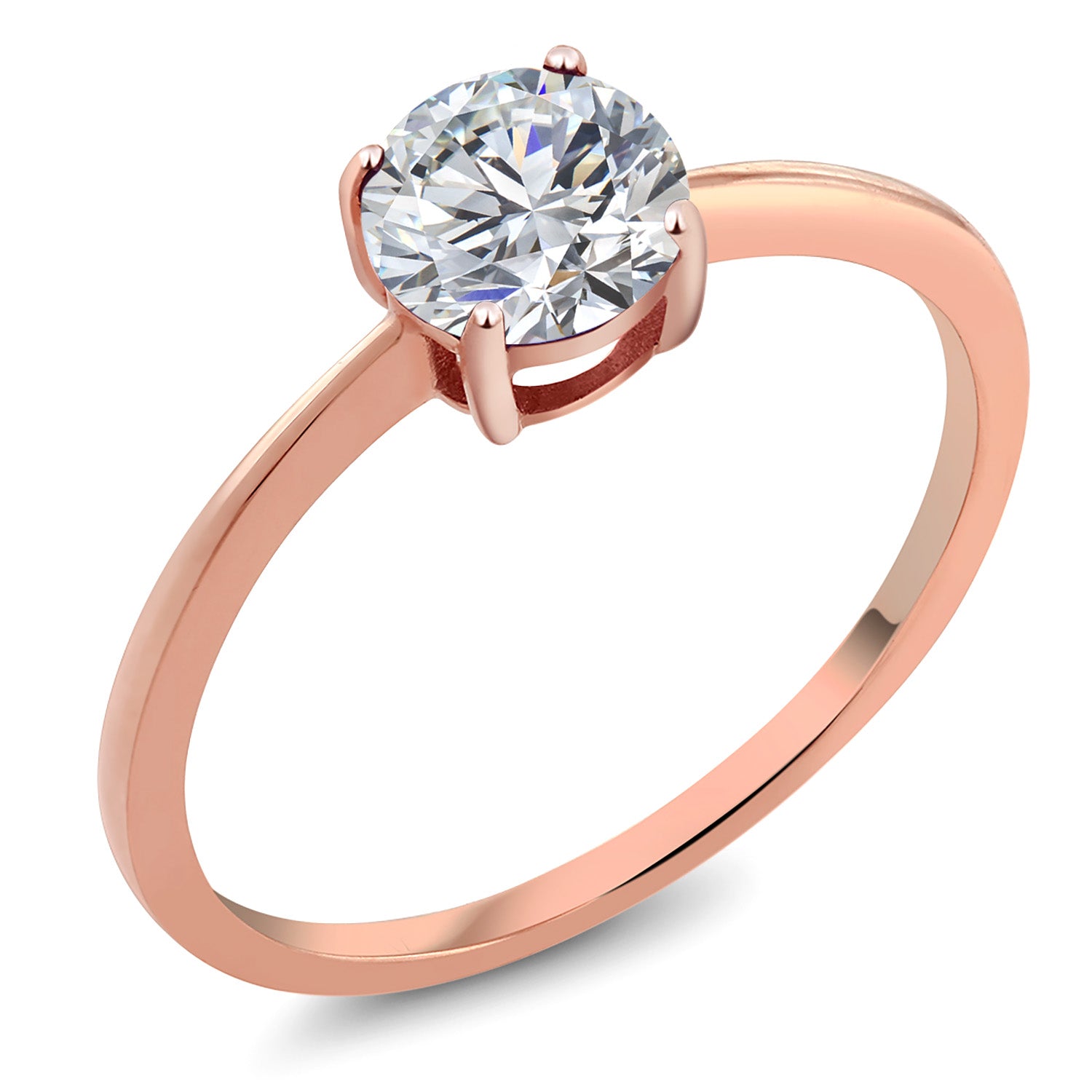 White Lab Grown Diamond - April_6_Ring in 10K Rose Gold