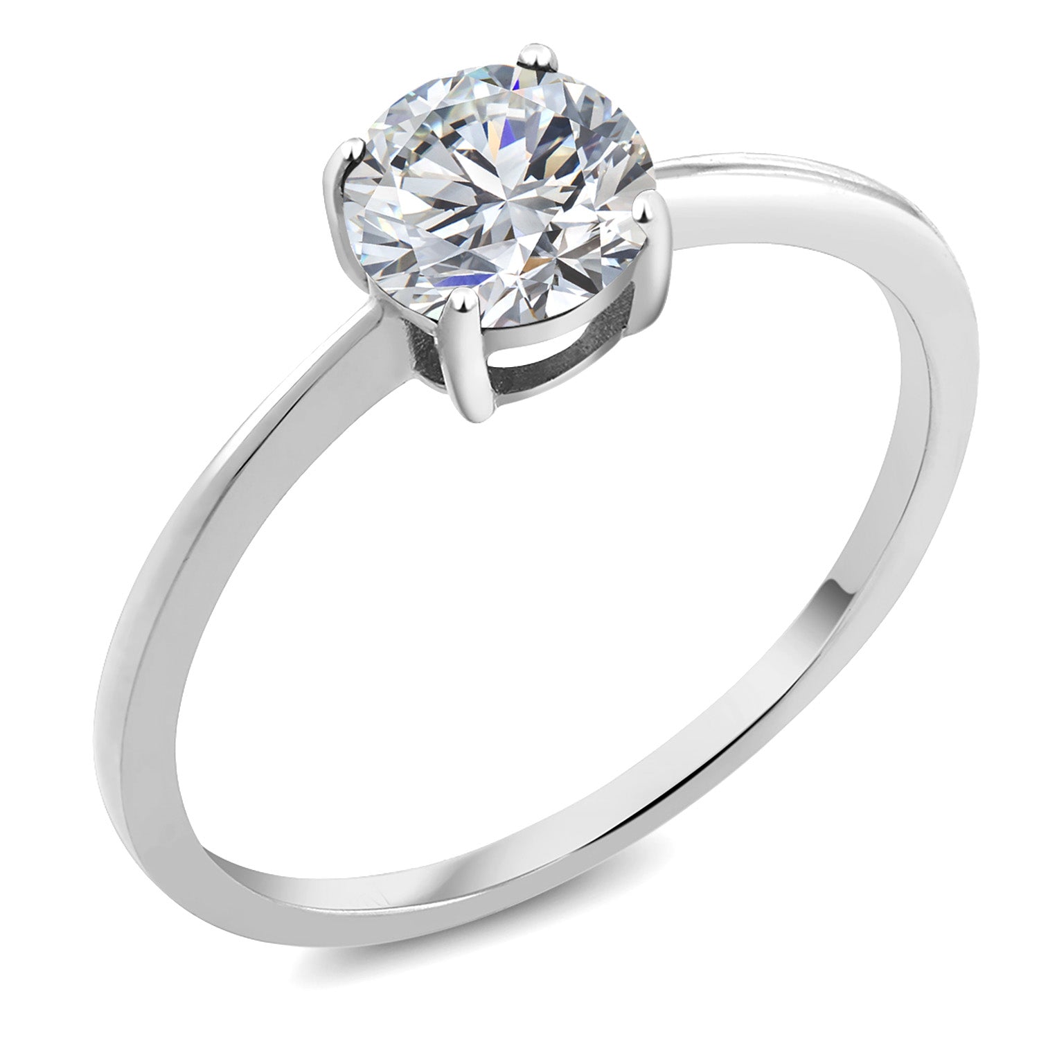 White Lab Grown Diamond - April_5.5_Ring in 10K White Gold