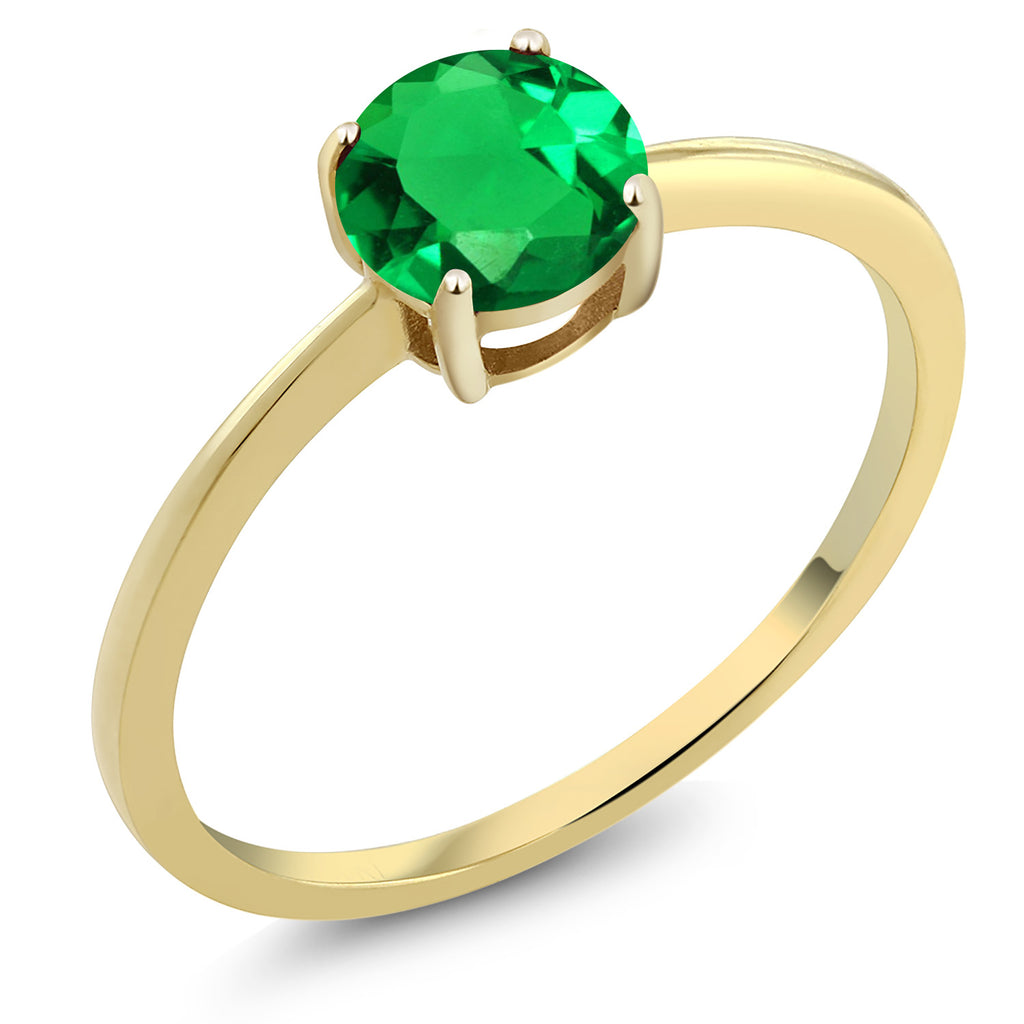 Nano Emerald - May_9.5_Ring in 10K Yellow Gold