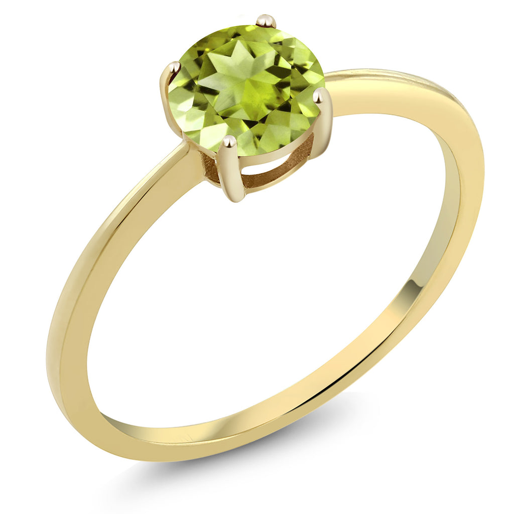 Peridot - August_8_Ring in 10K Yellow Gold