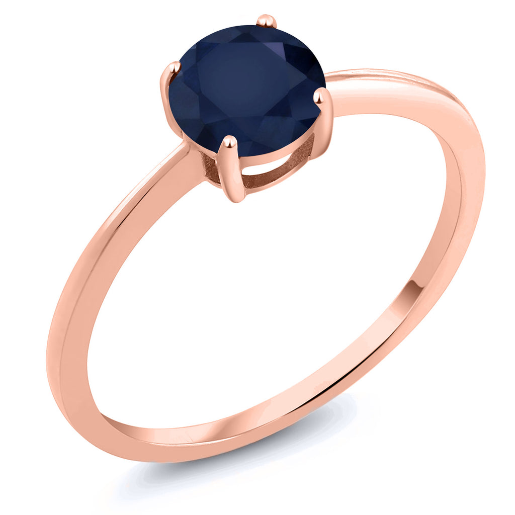 Blue Sapphire - September_9_Ring in 10K Rose Gold