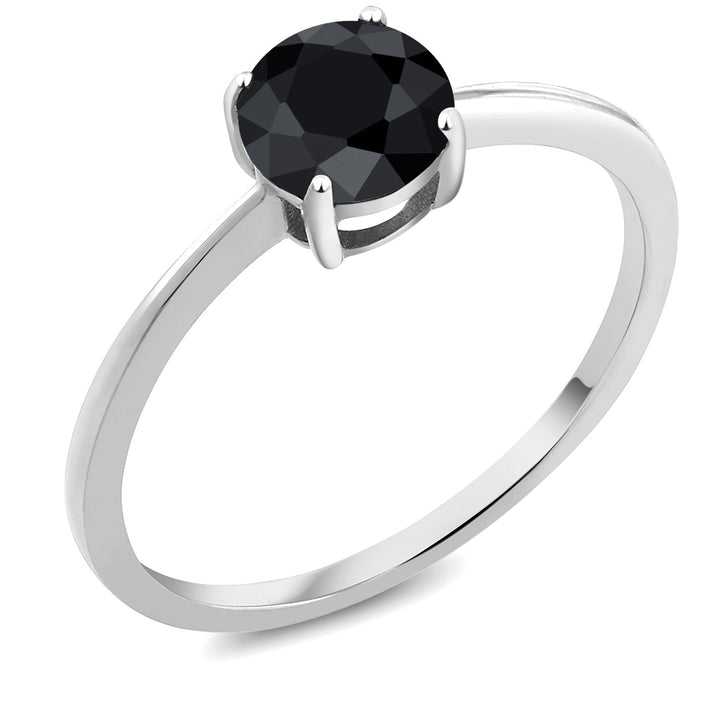 Black Sapphire - September_5_Ring in 10K White Gold