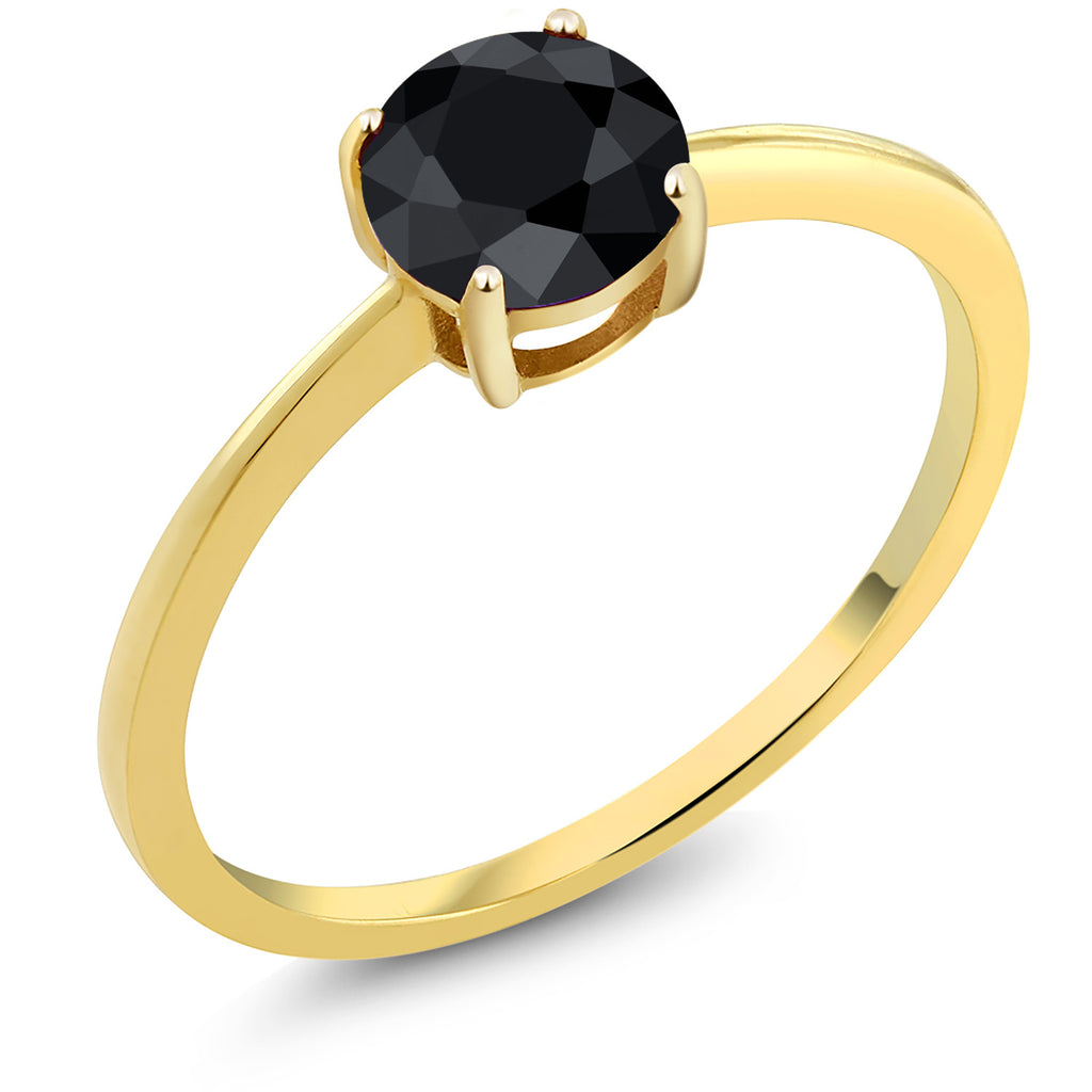 Black Sapphire - September_6_Ring in 10K Yellow Gold