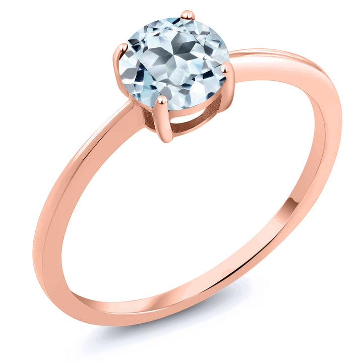 Sky Blue Topaz - November_5_Ring in 10K Rose Gold
