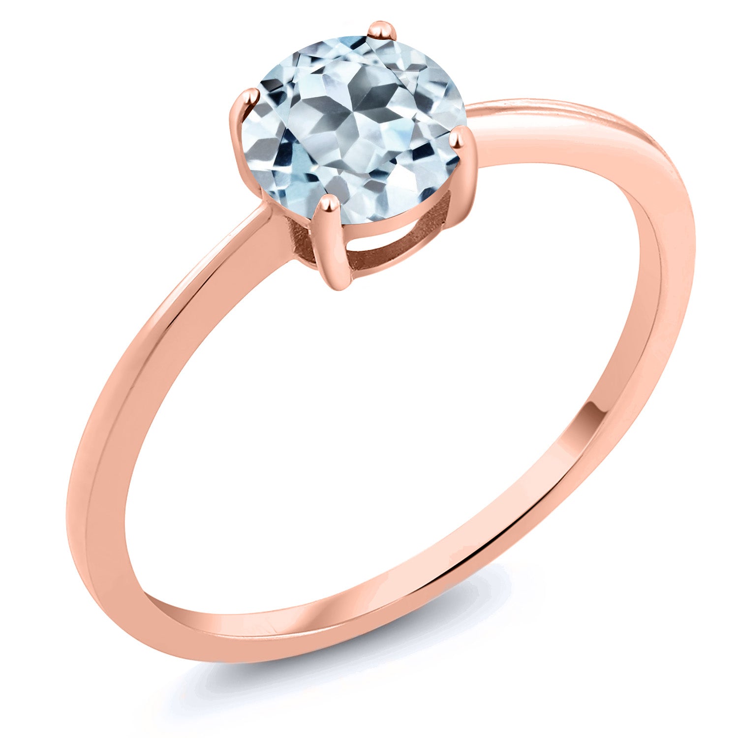 Sky Blue Topaz - November_10_Ring in 10K Rose Gold