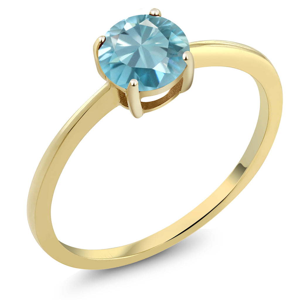 Blue Zircon_5.5_Ring in 10K Yellow Gold