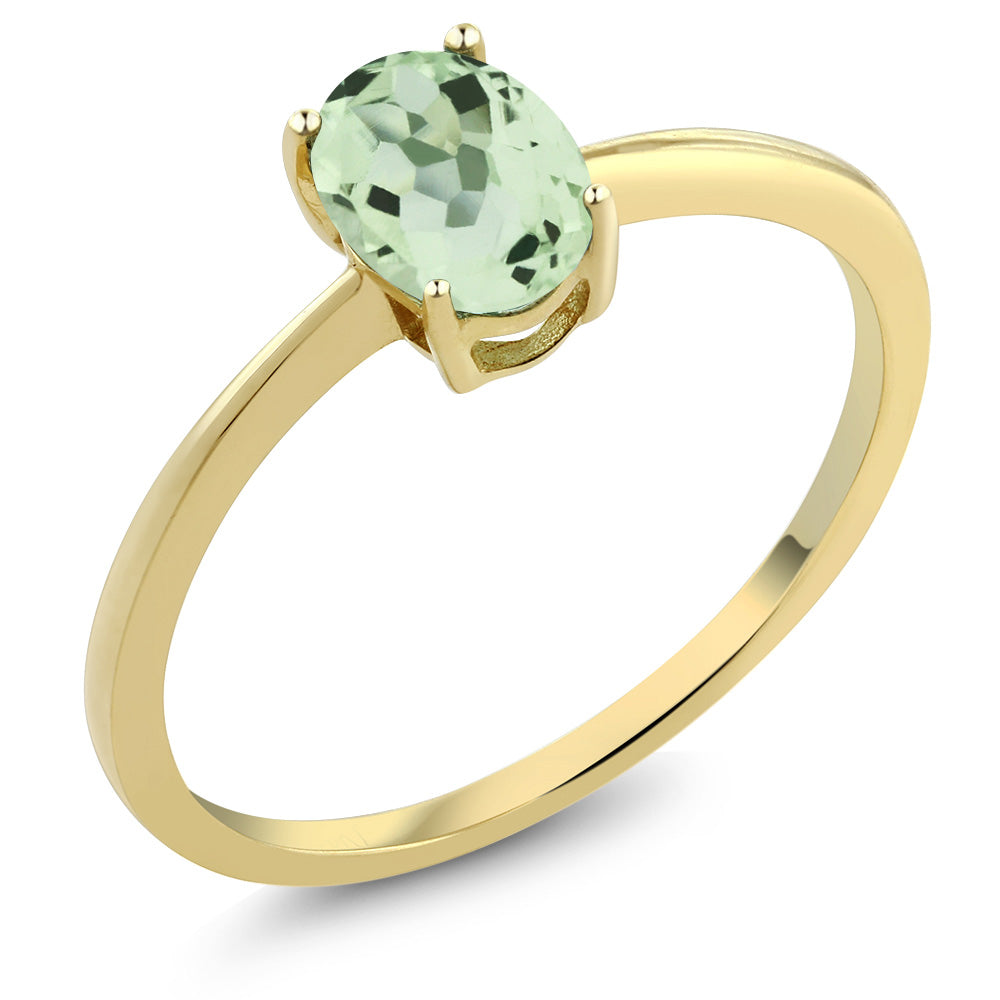 Prasiolite_7_Ring in 10K Yellow Gold