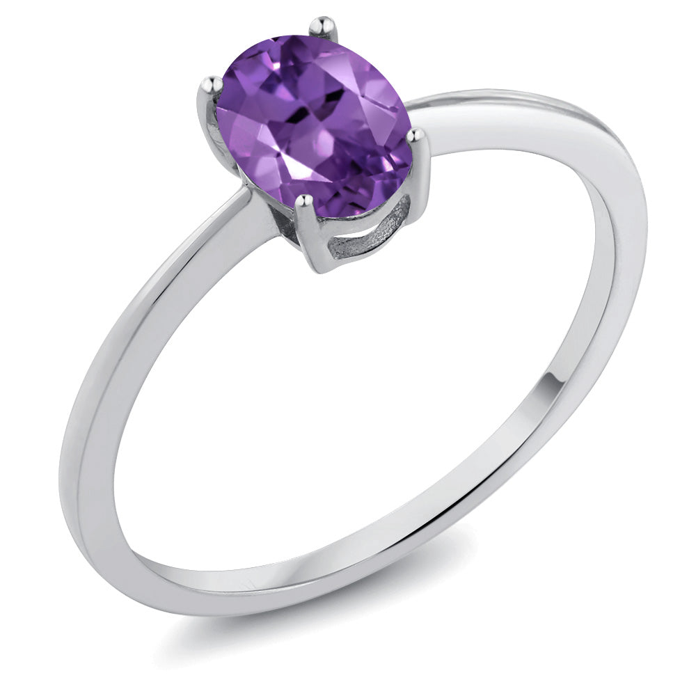Amethyst - February_8_Ring in 10K White Gold