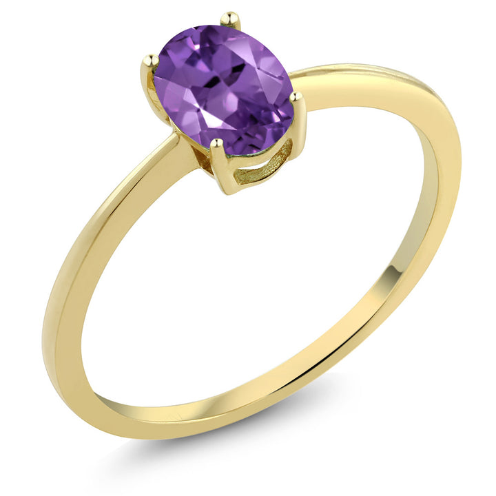 Amethyst_5_Ring in 10K Yellow Gold