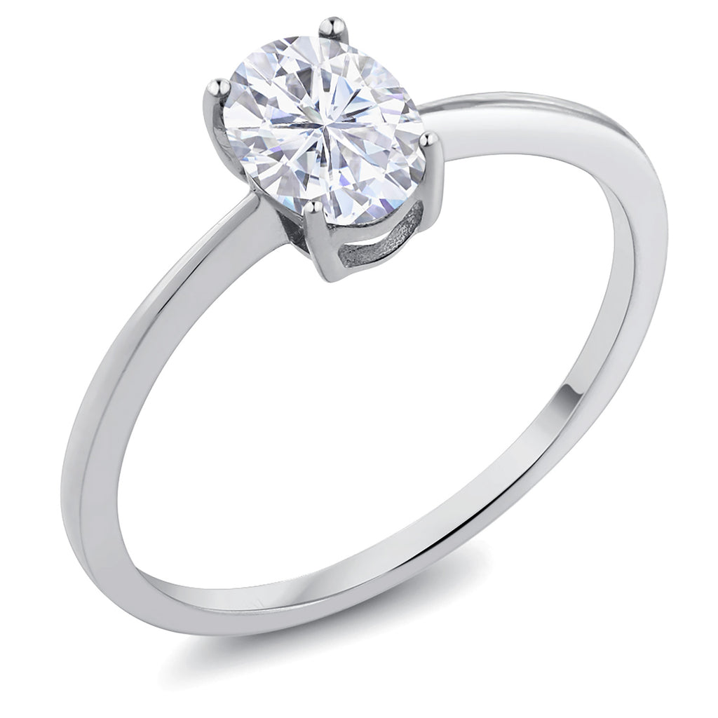 White Moissanite - April_6_Ring in 10K White Gold