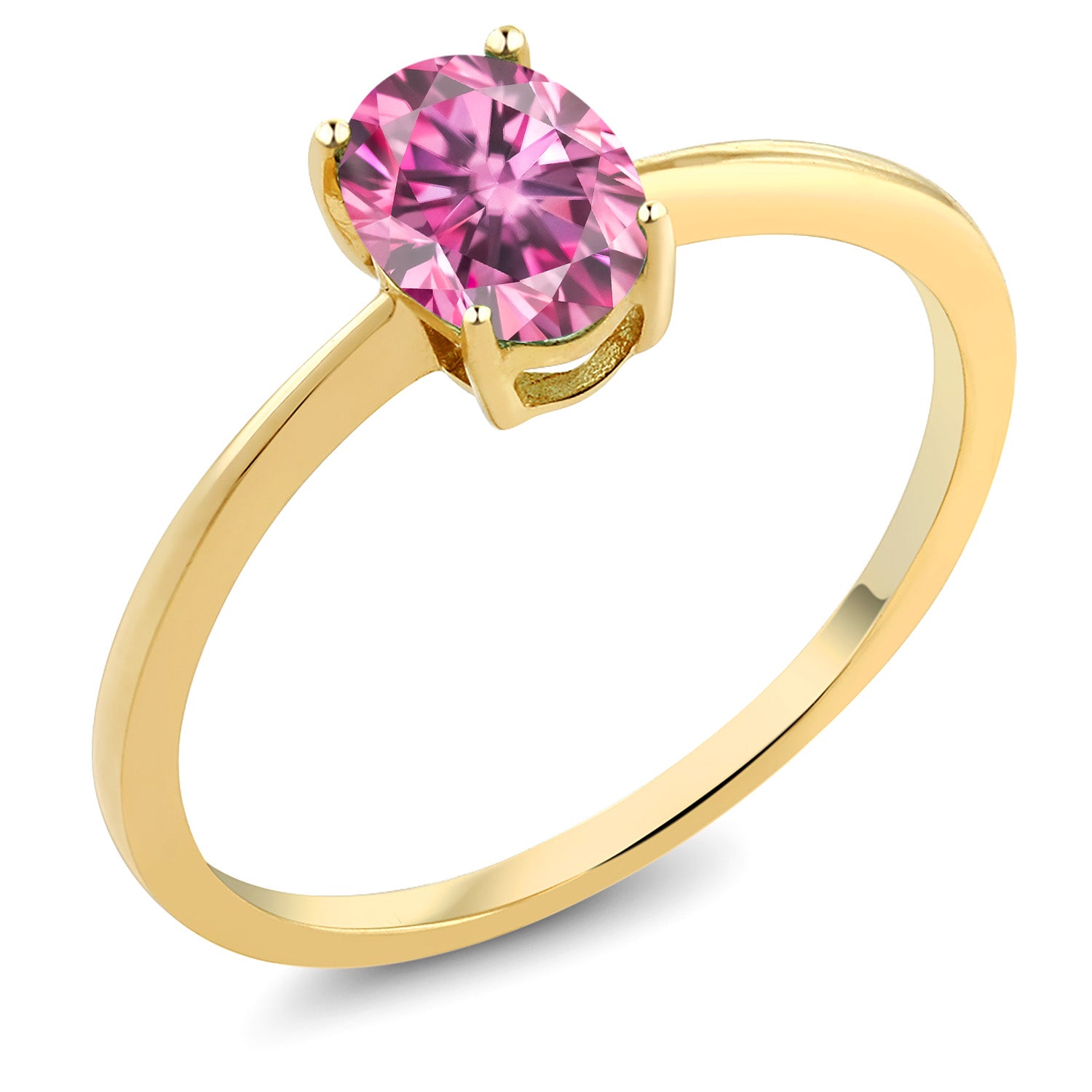 Pink Moissanite - April_5.5_Ring in 10K Yellow Gold