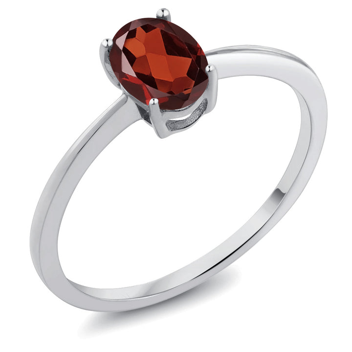 Garnet - January_5_Ring in 10K White Gold