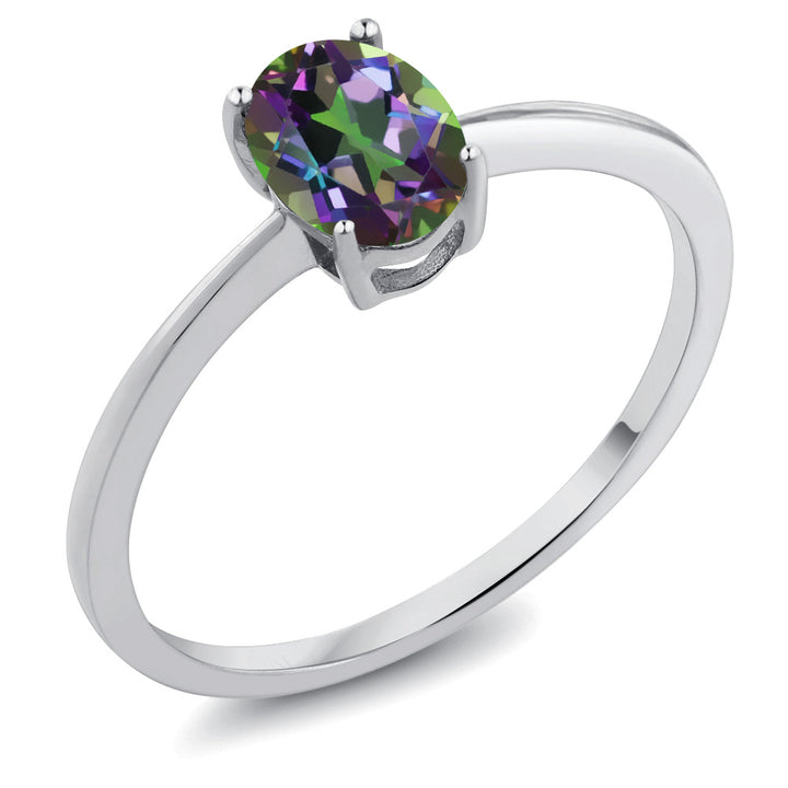 Green Mystic Topaz_8.5_Ring in 10K White Gold