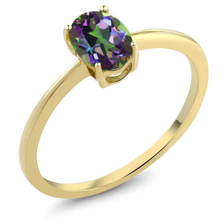 Green Mystic Topaz_5_Ring in 10K Yellow Gold