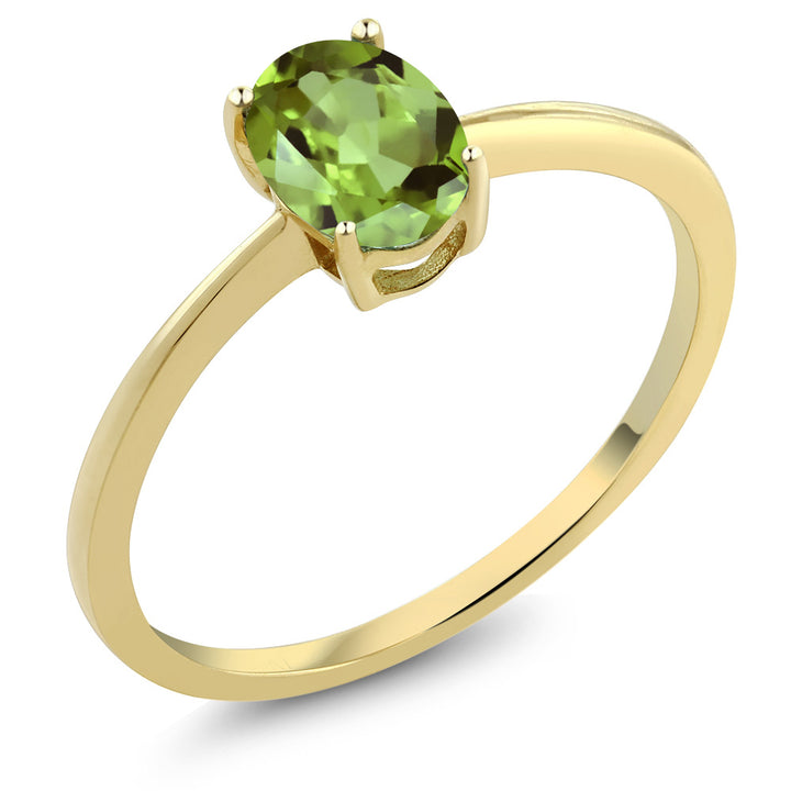 Peridot_5_Ring in 10K Yellow Gold