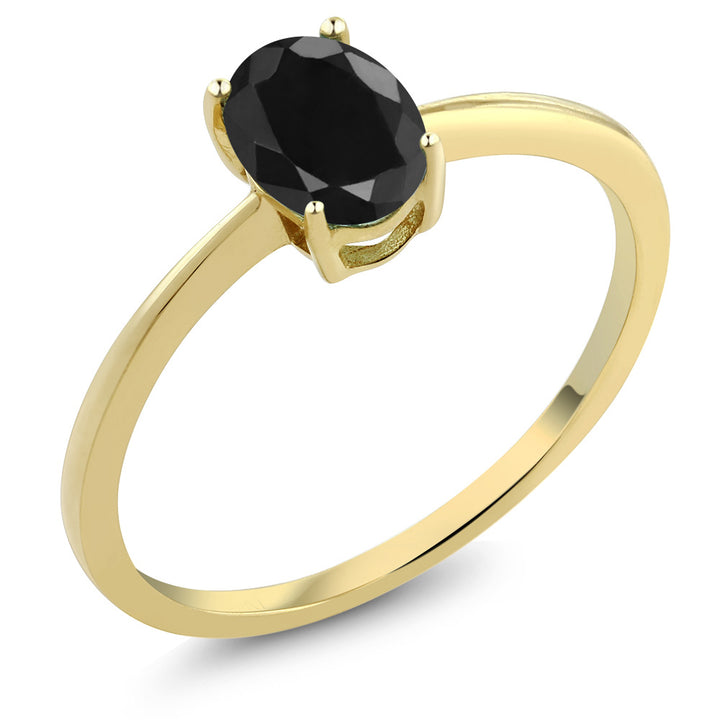 Black Sapphire - September_5_Ring in 10K Yellow Gold