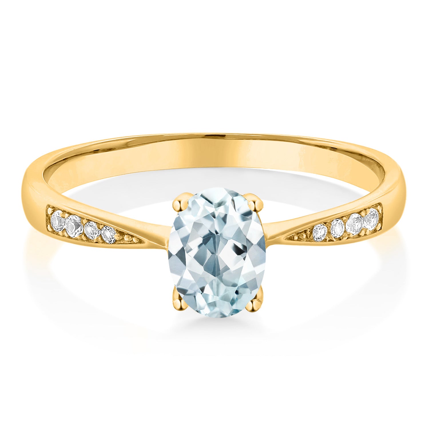 Aquamarine - March_8_Ring in 10K Yellow Gold