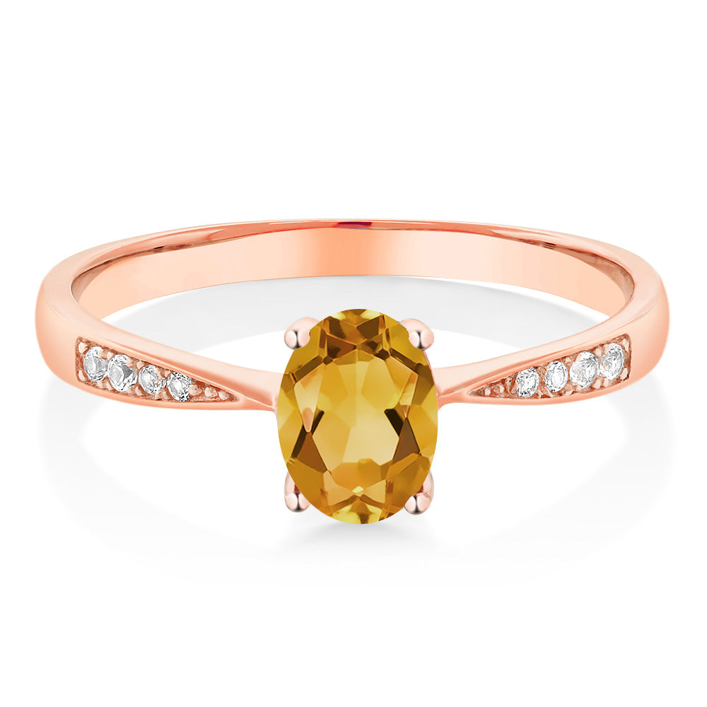 Citrine - November_8_Ring in 10K Rose Gold