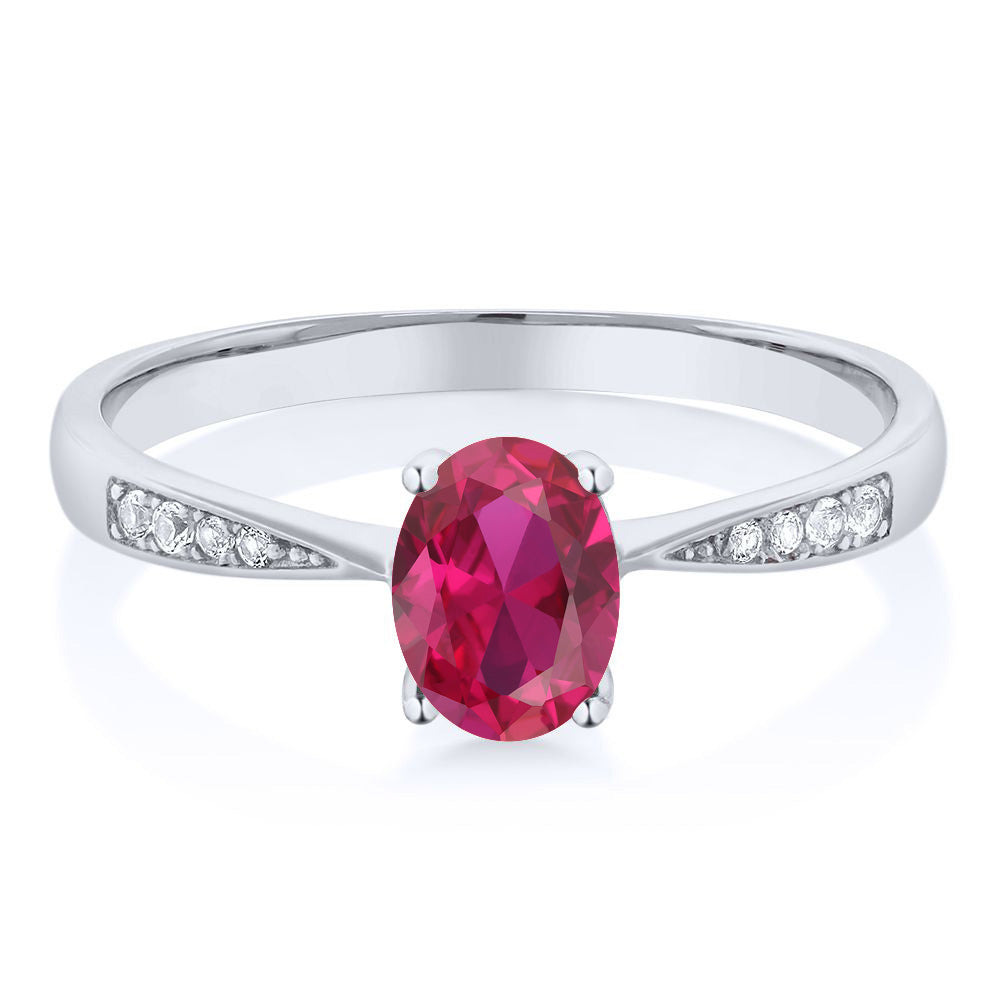 Created Ruby - July_7_Ring in 10K White Gold