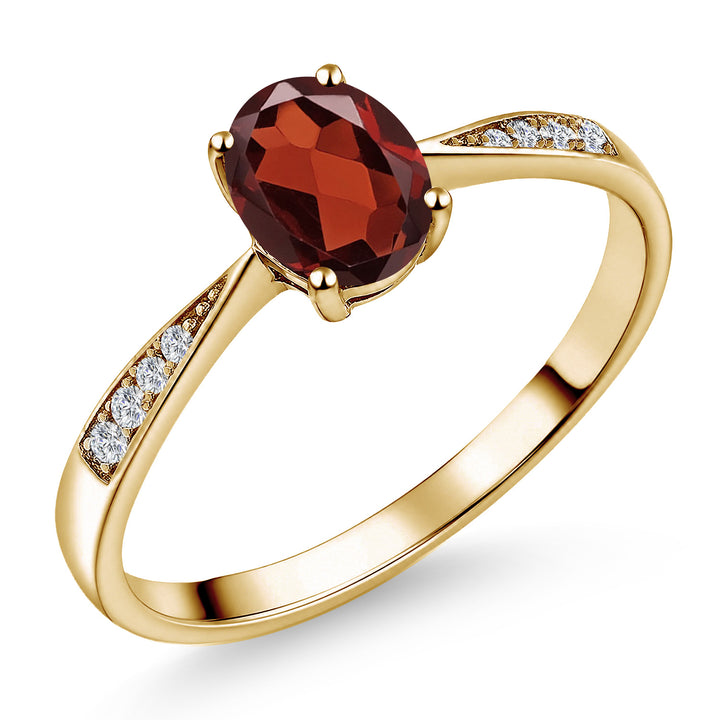 Garnet - January_5_Ring in 10K Yellow Gold