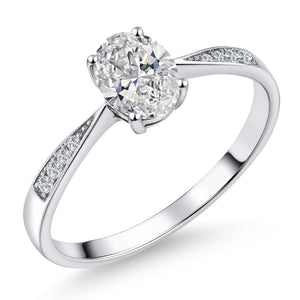 White Lab Grown Diamond - April_6_Ring in 10K White Gold