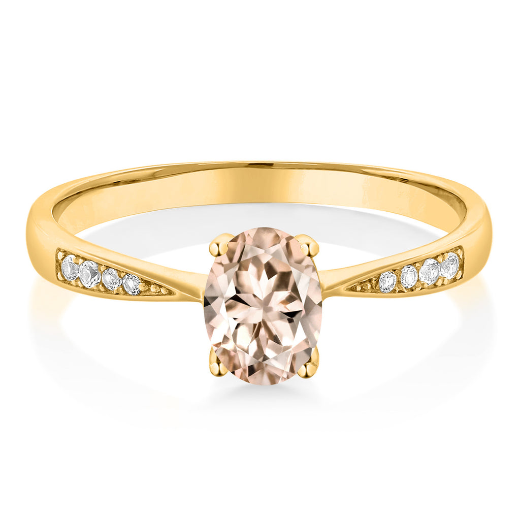 Morganite - October_6_Ring in 10K Yellow Gold