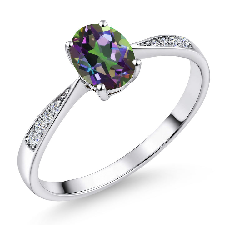 Green Mystic Topaz_5_Ring in 10K White Gold