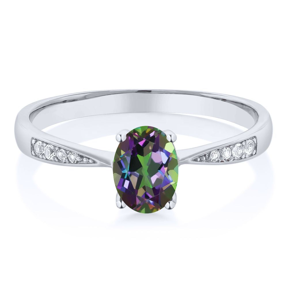 Green Mystic Topaz_8_Ring in 10K White Gold