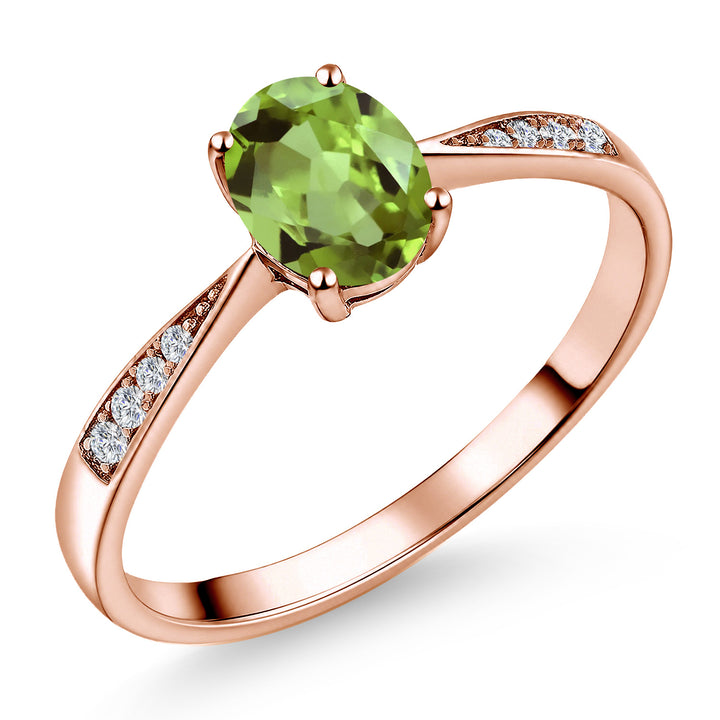 Peridot - August_5_Ring in 10K Rose Gold