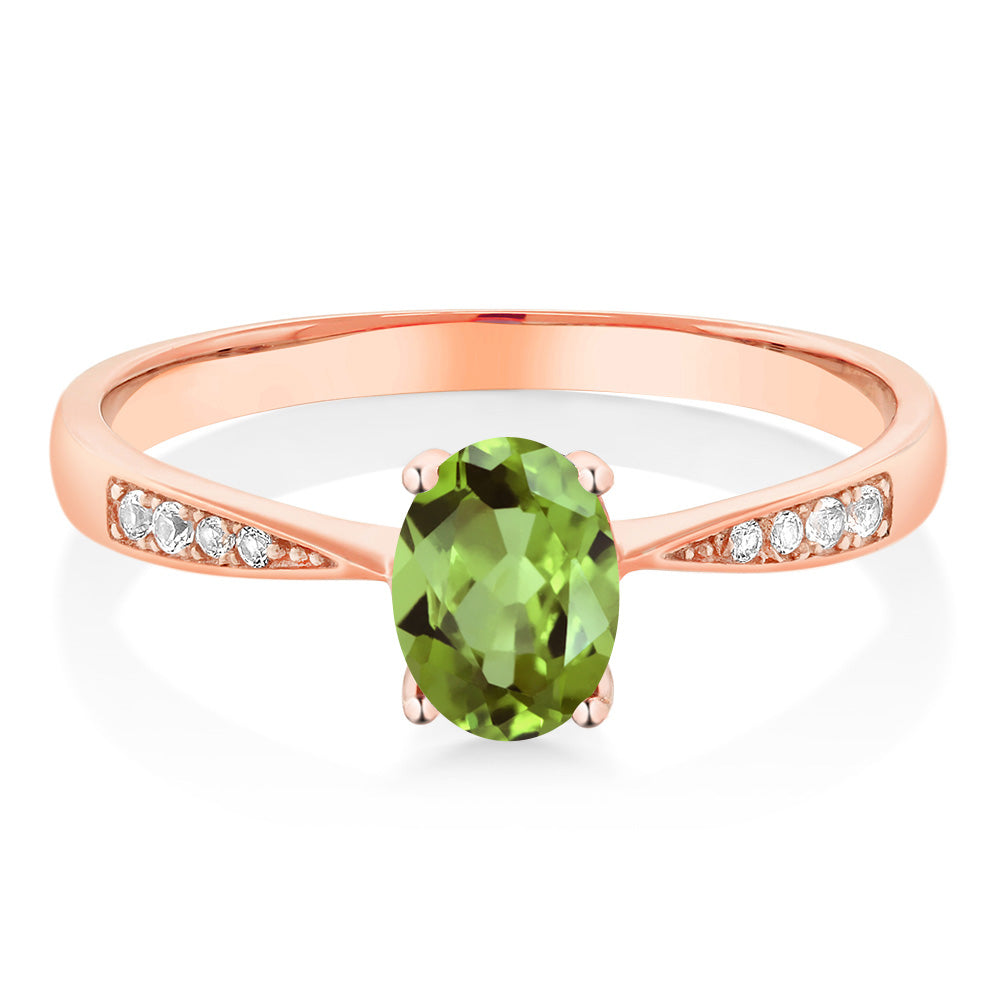 Peridot - August_5_Ring in 10K Rose Gold