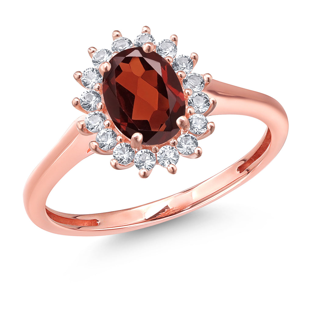 Garnet - January_7_Ring in 10K Rose Gold