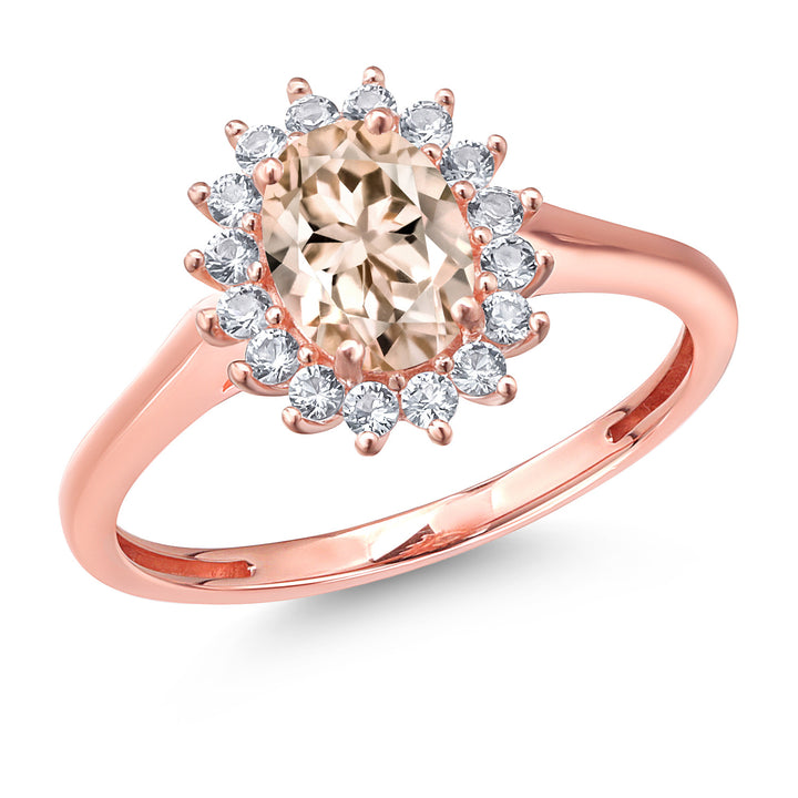 Morganite - October_5_Ring in 10K Rose Gold