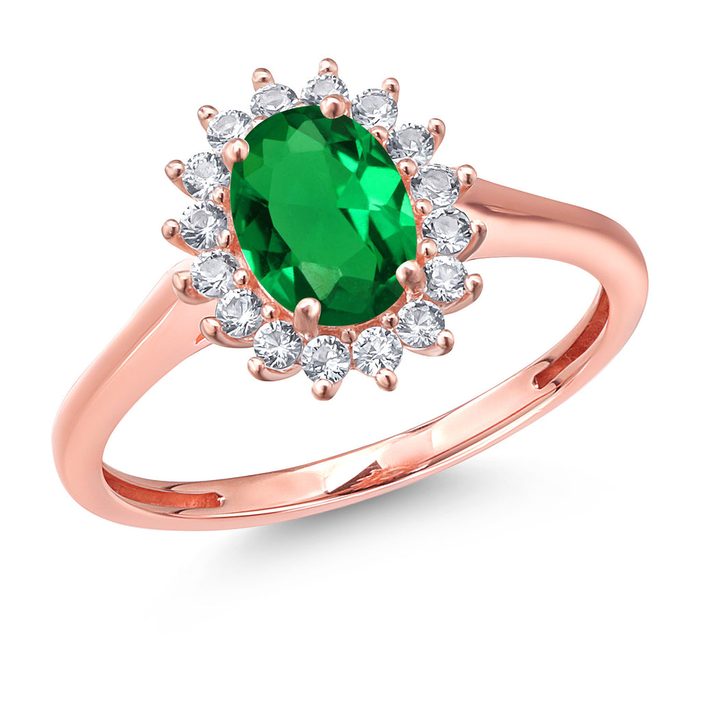 Nano Emerald - May_9_Ring in 10K Rose Gold