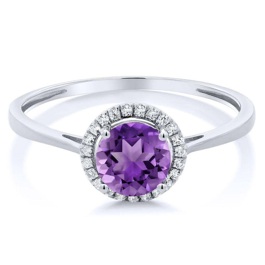 Amethyst - February_Ring in 10K White Gold