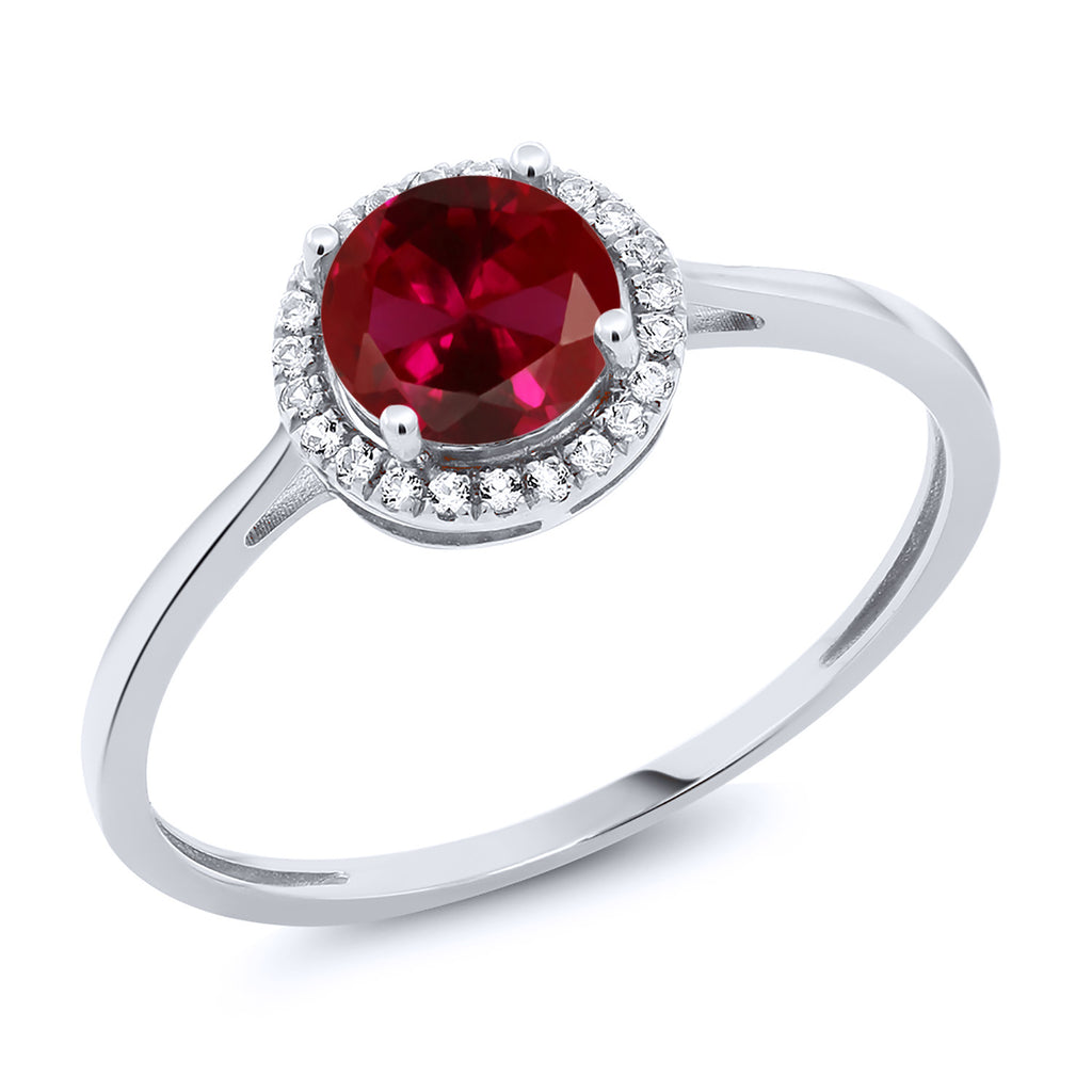 Created Ruby - July_7_Ring in 10K White Gold