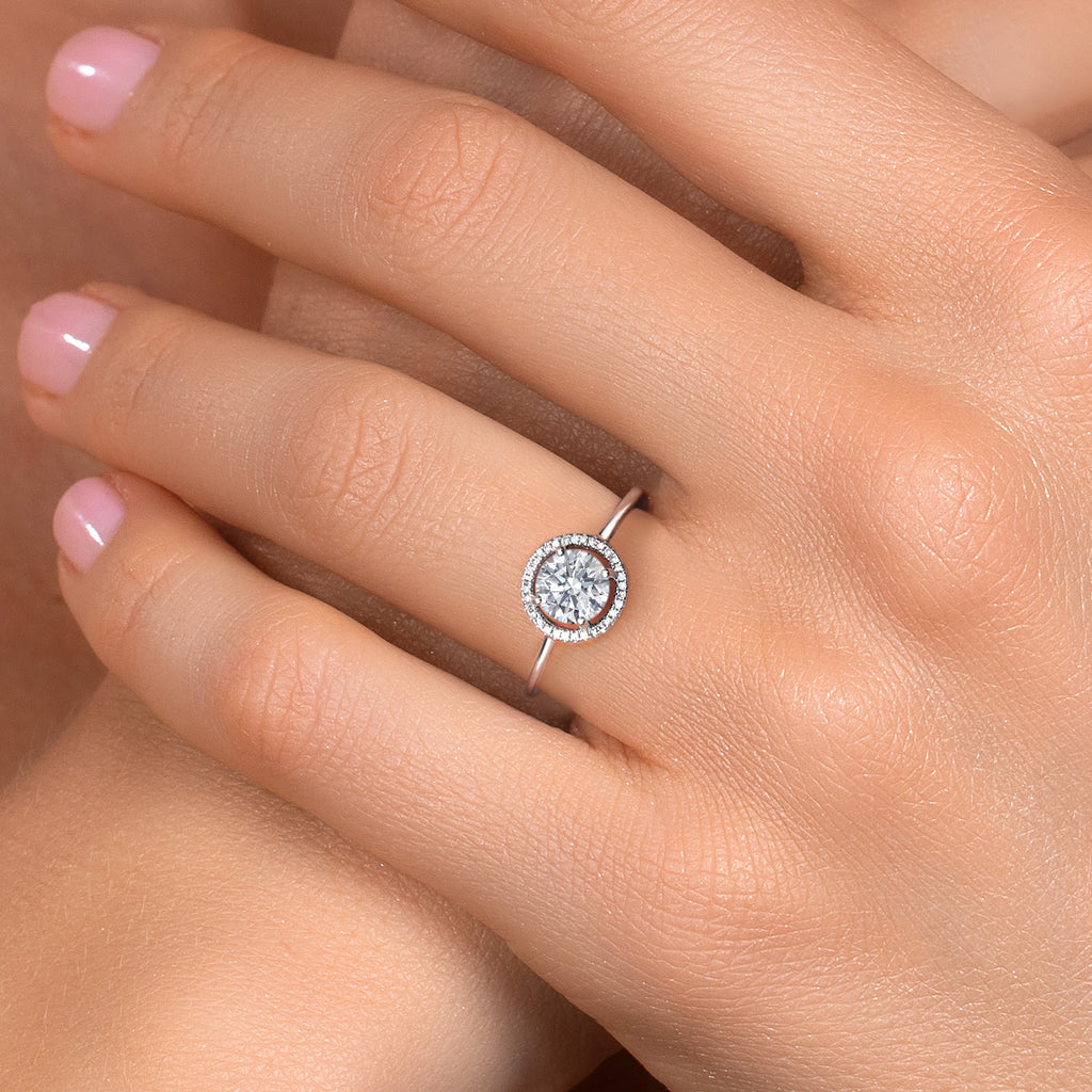 Ring in 10K White Gold