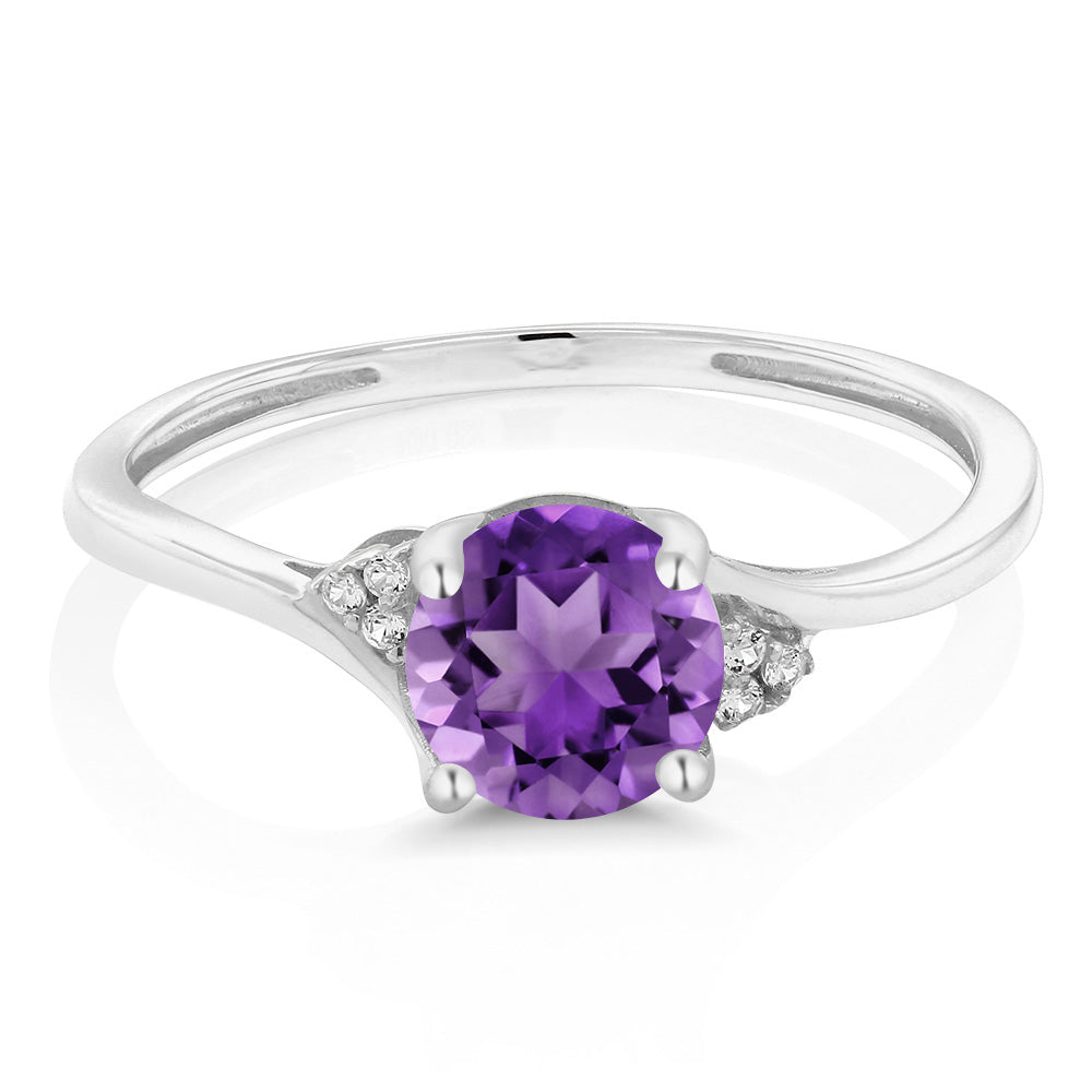 Amethyst - February_5_Ring in 10K White Gold