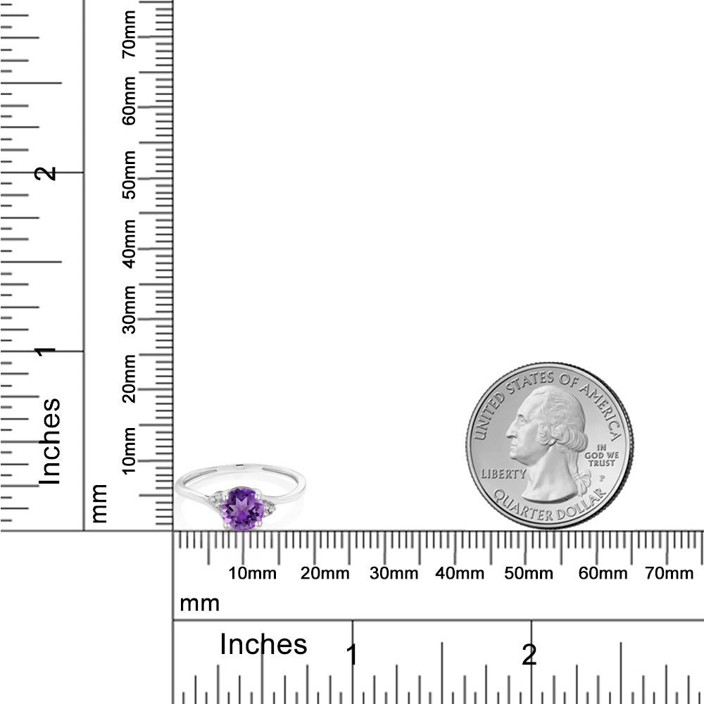 Amethyst - February_5_Ring in 10K White Gold
