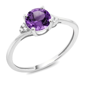 Amethyst - February_5_Ring in 10K White Gold