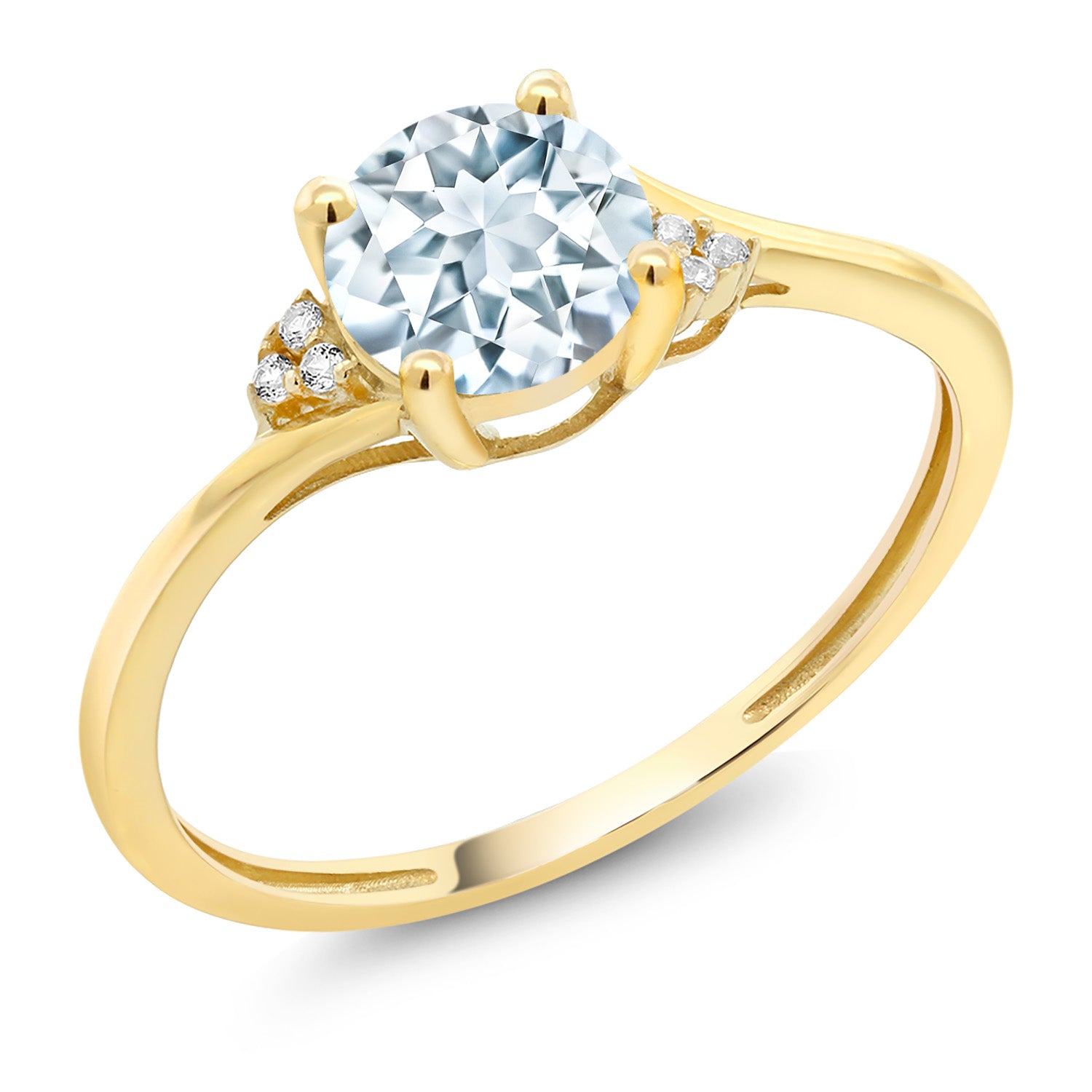 Aquamarine - March_9_Ring in 10K Yellow Gold