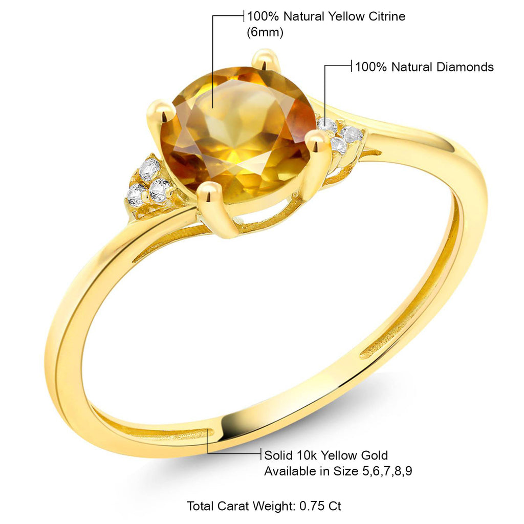 Citrine - November_7_Ring in 10K Yellow Gold