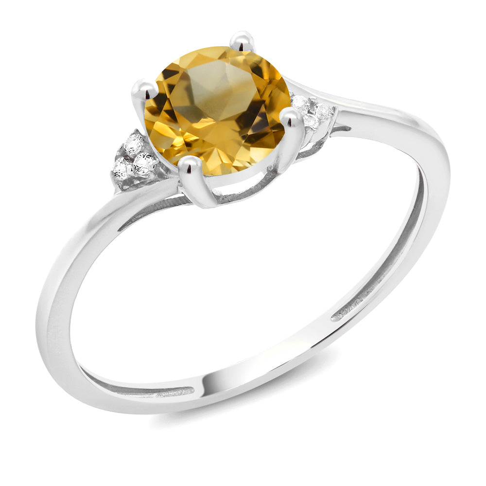 Citrine - November_5_Ring in 10K White Gold