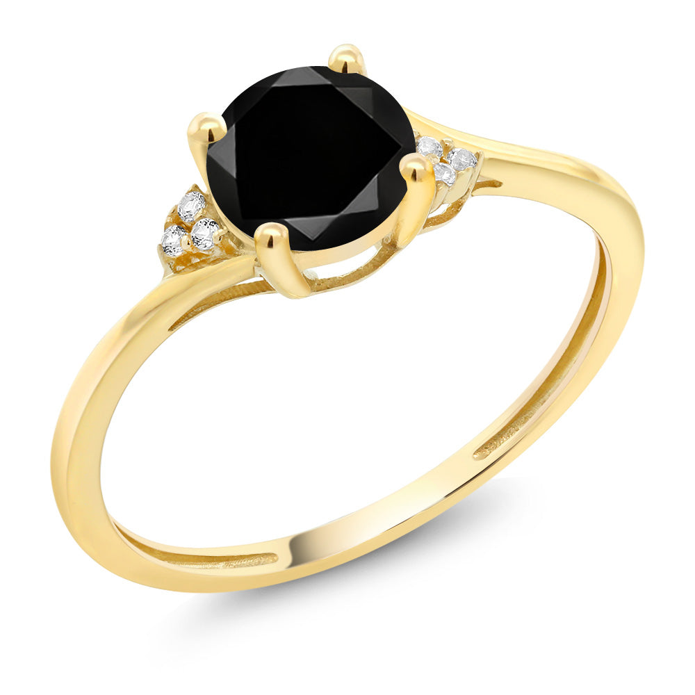Black Diamond - April_9_Ring in 10K Yellow Gold