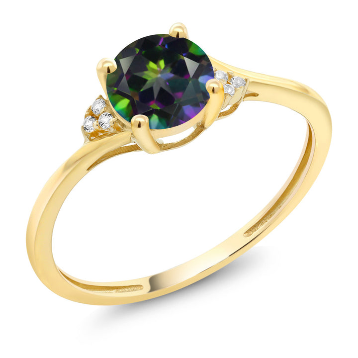 Green Mystic Topaz_5_Ring in 10K Yellow Gold