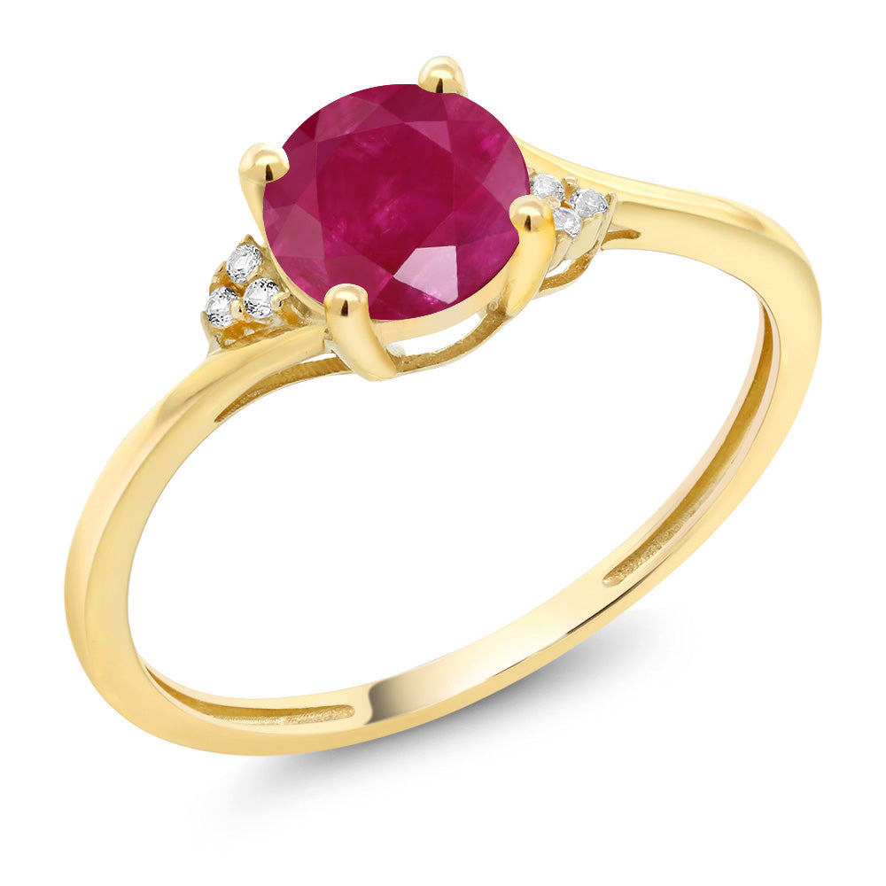 Ruby - July_7_Ring in 10K Yellow Gold