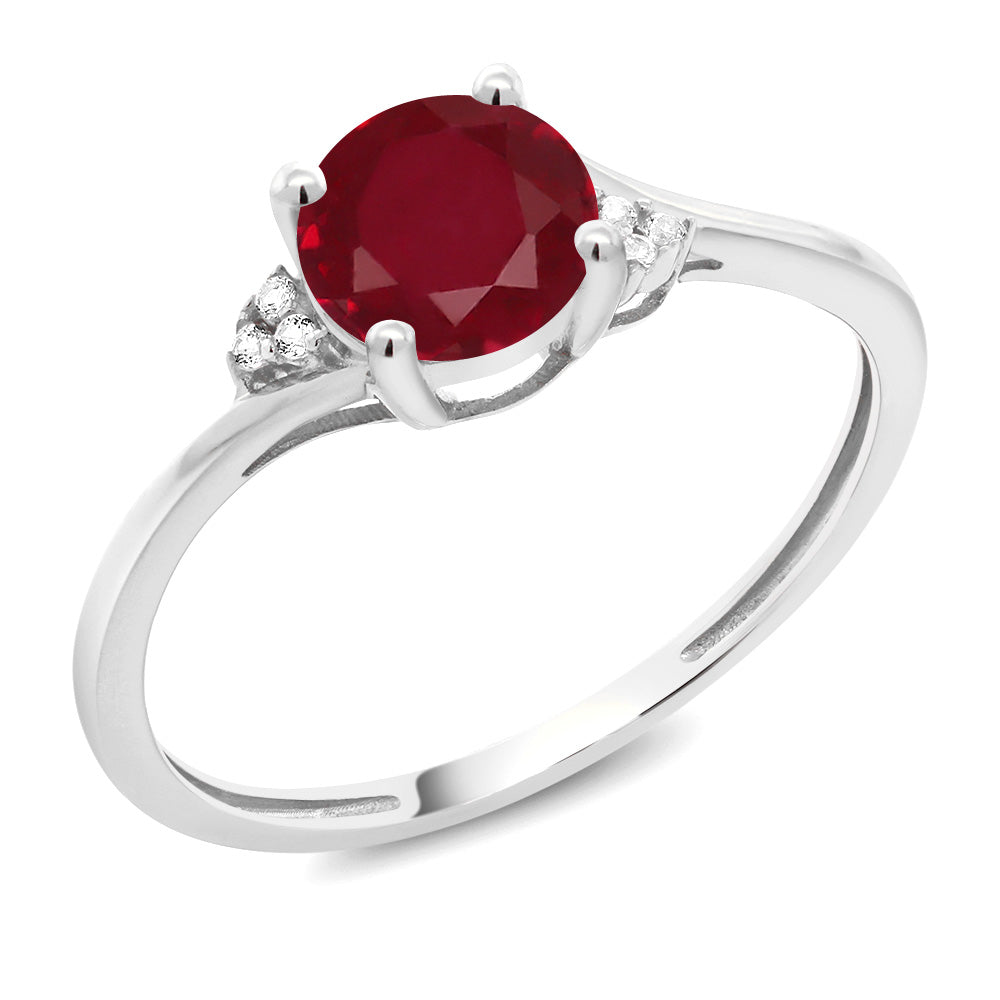Ruby - July_7_Ring in 10K White Gold