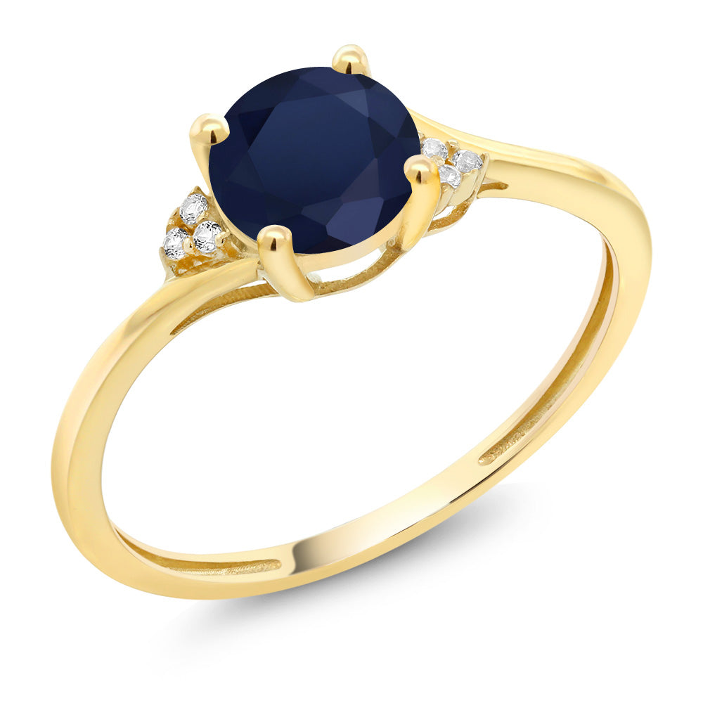 Blue Sapphire - September_9_Ring in 10K Yellow Gold