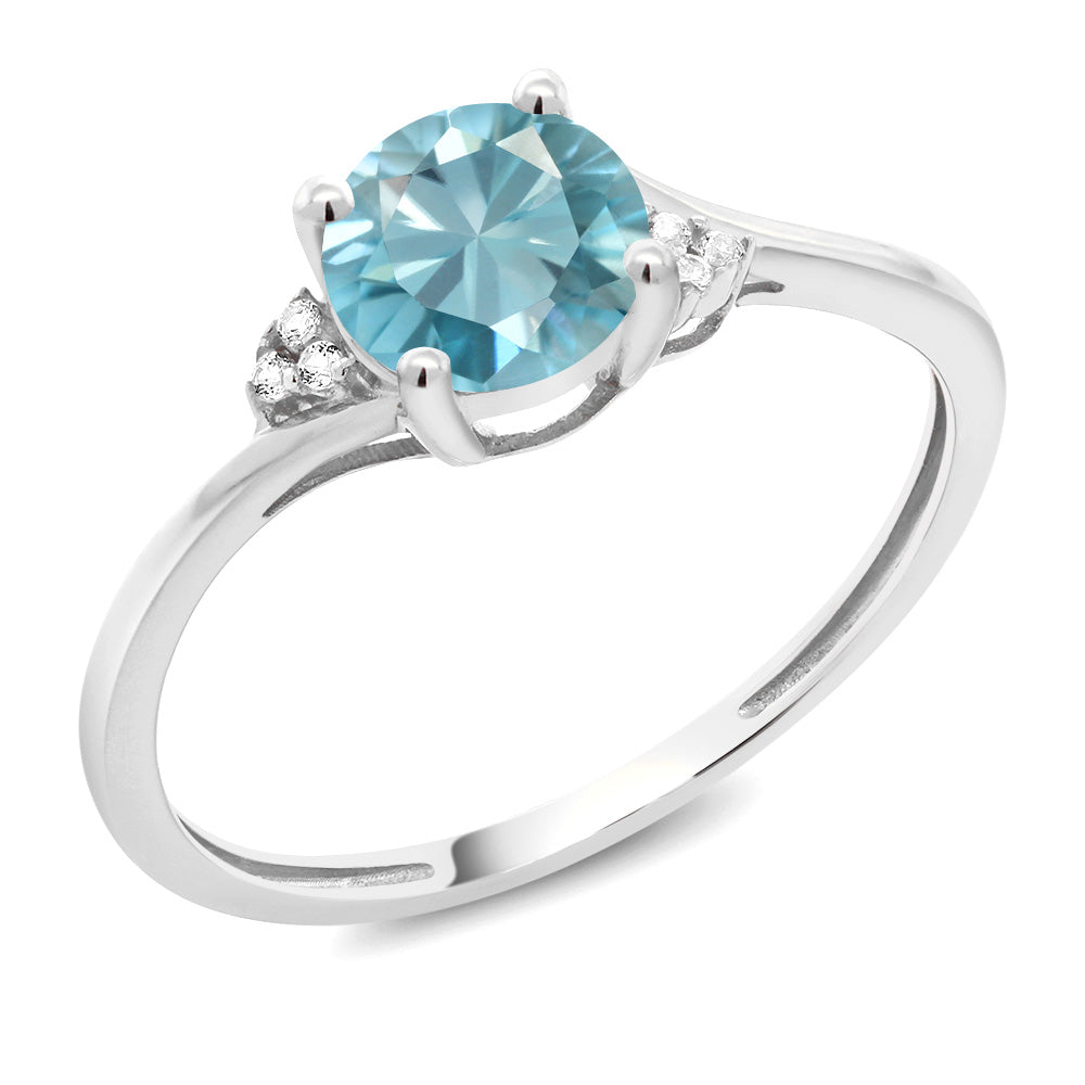 Blue Zircon_5_Ring in 10K White Gold