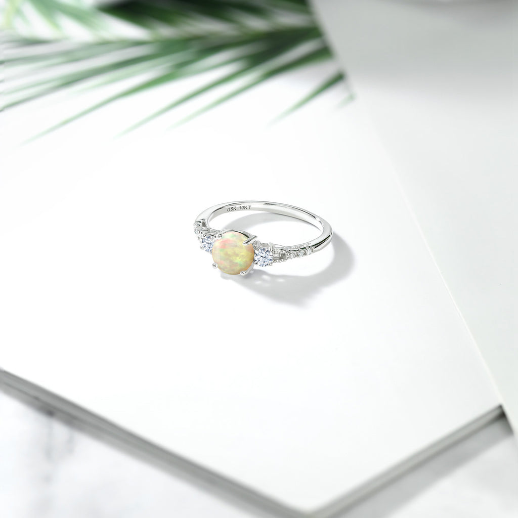 Ring in 10K White Gold