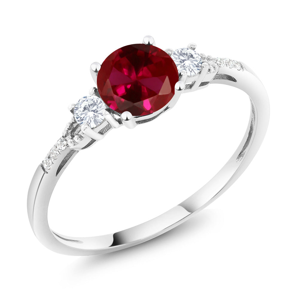 Created Ruby - July_5_Ring in 10K White Gold